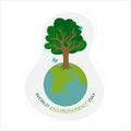 Earth Day, Environment Day, Earth Hour, environmental damage concept. Tree and planet earth.